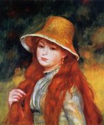 Ренуар Девочка в соломенной шдяпе 1884г